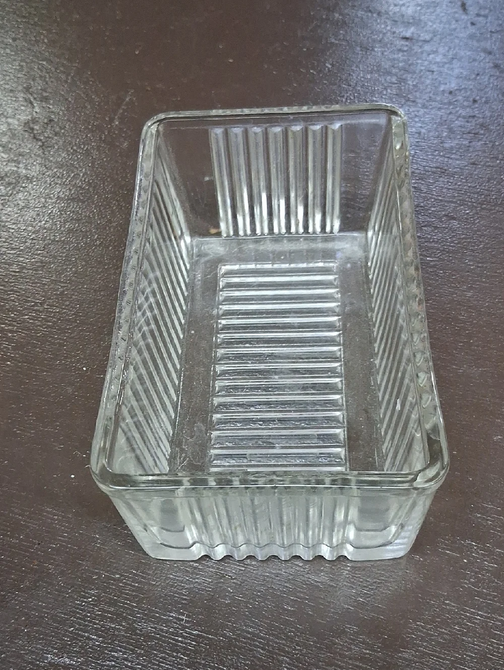 Vintage Glass Butter Dish- Anchor Hocking